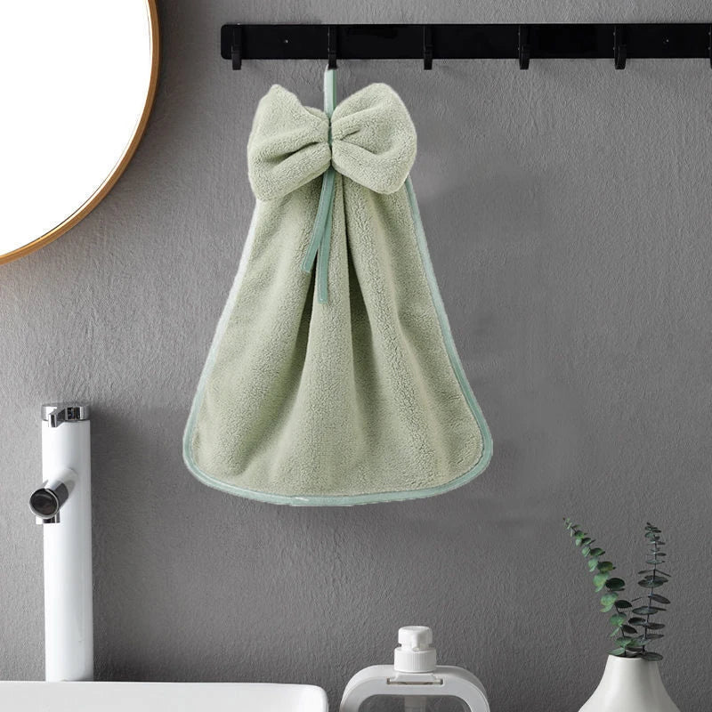 DecorBites™ Coral Velvet Soft Hand Towels Super Absorbent for Kitchen Bathroom Home Hair