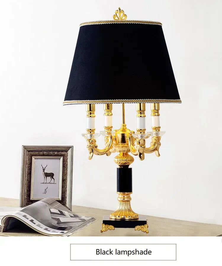 DecorBites™ Crystal Black Table Lamp - Modern Luxury Bedroom Decor