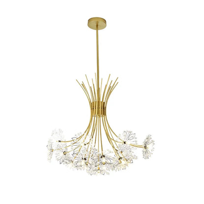 DecorBites™ Crystal Bionic Petals Chandelier for Living Dining Bedroom Hall Hotel Decor