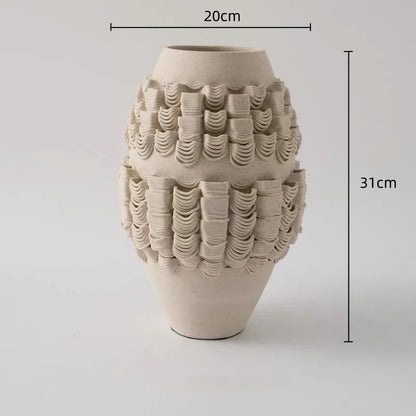 DecorBites™ Geometric Folding Ceramic Flower Vase Home Decor Handicrafts
