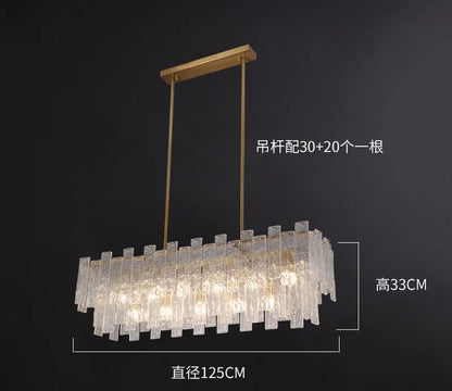 DecorBites™ Crystal Chandelier: Postmodern LED Pendant Light for Home Decor