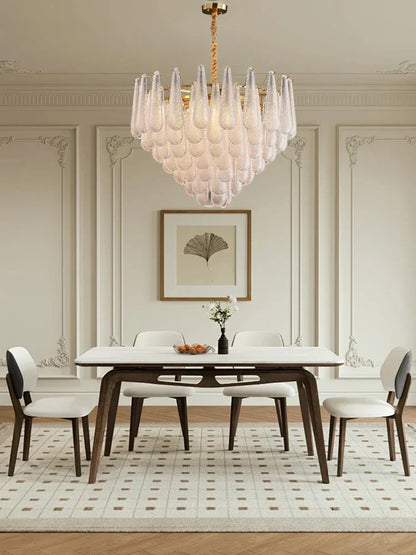 DecorBites™ Gold Glass Pendant Light for Dining Table & Hotel, Modern Foyer Ceiling Lamps