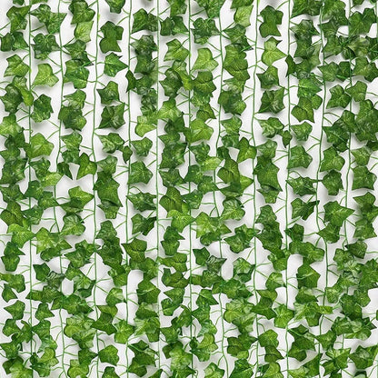 DecorBites™ Ivy Green Fake Leaves Garland Vine Wall Decoration Artificial Plants