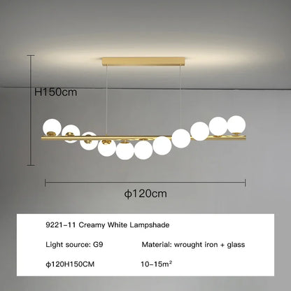 DecorBites™ Glass Balls LED Ceiling Chandeliers G9 Pendant Lights for Home Decor