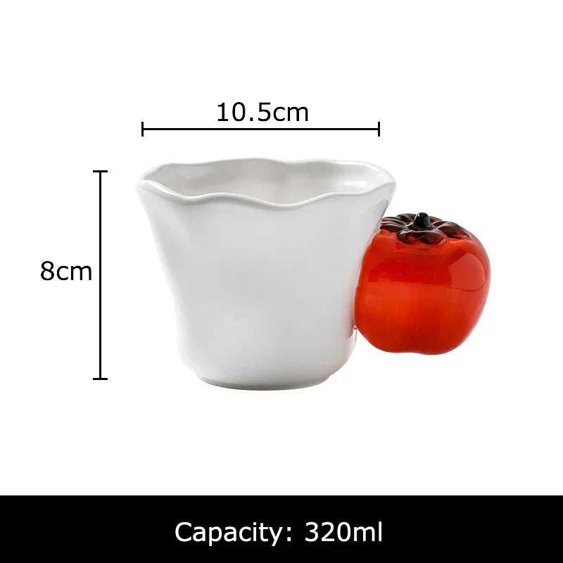 DecorBites™ Fun Fruits Ceramic Mug Lemon/grape Dining Coffee Afternoon Tea Cup