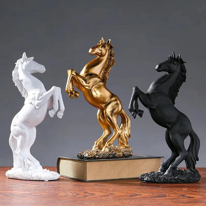 DecorBites™ Horse Resin Sculpture: Elegant Tabletop Decor for Home, Office, or Venue