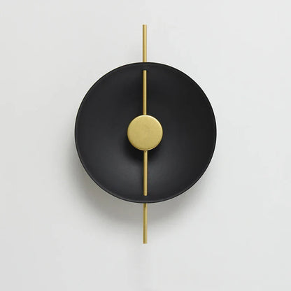 DecorBites™ Gold Circle LED Wall Light 10W, Postmodern Black Sconce for Foyer, Bedside, Hotel, Aisle
