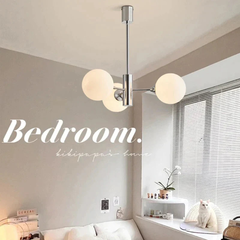 DecorBites™ Glass Ball LED Ceiling Chandelier for Home Decor & Lighting