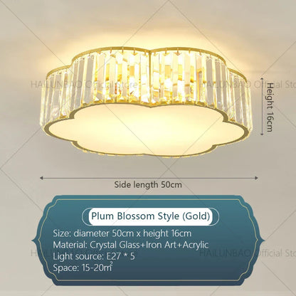 DecorBites™ Crystal Zen Ceiling Light for Living Room, Bedroom, and Dining Room