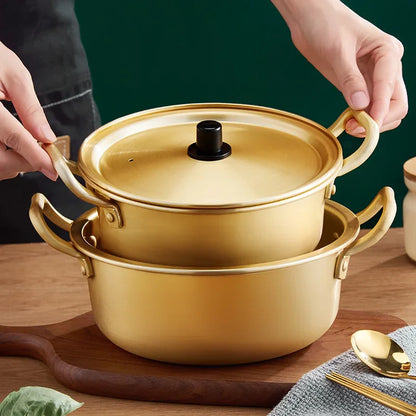 DecorBites™ Korean Ramen Noodle Cooker Pot Hot Cooking Instant Stew Lid Pan Stockpot