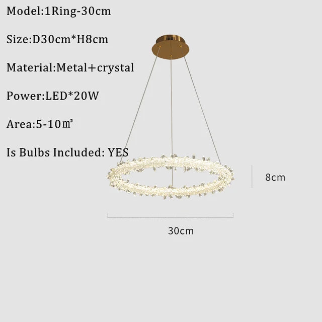 Crystal Round Chandelier Light