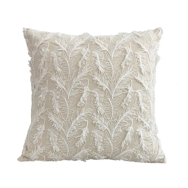 DecorBites™ Daisy Flora Embroidered Cushion Cover - Home Decor Yellow Blue Flowers