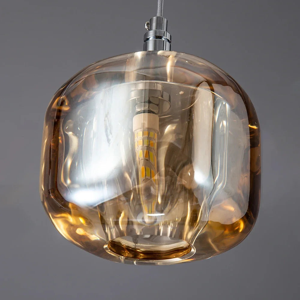 DecorBites™ Crystal Staircase Chandelier: Luxury Modern Lighting Fixture Amber/Smoky Grey/Clear