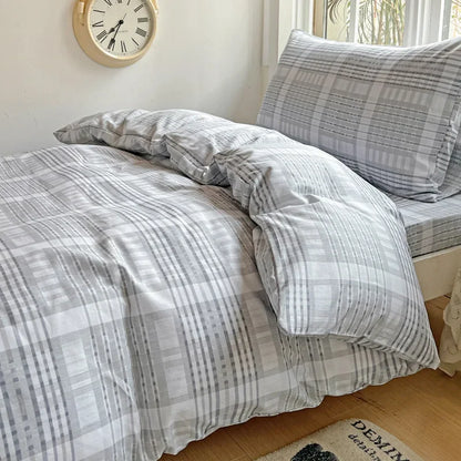DecorBites™ Cotton Printed Student Bedding Set - All Seasons Queen Single Comforter Cover Set