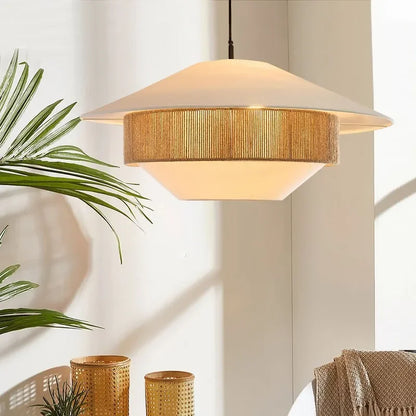 DecorBites™ Japanese Hemp Rope Chandelier for Kitchen, Bedroom, and Hotel - Minimalist Home Decor