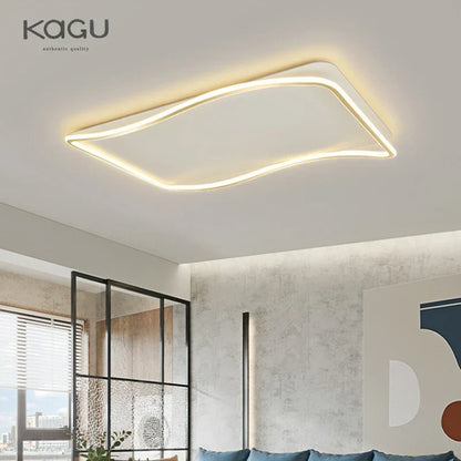 DecorBites™ Golden LED Ceiling Chandelier: Modern Simplicity for Living, Dining, and Bedrooms