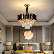 Crystal Ceiling Chandelier Round D80cm Gold