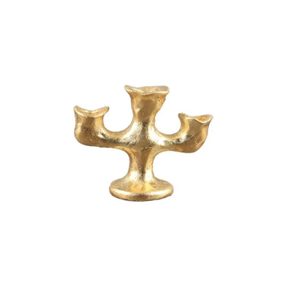 DecorBites™ Gold Resin Candle Holder Trio for Wedding Centerpieces & Home Decor