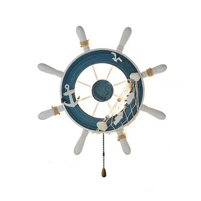 DecorBites™ Kids LED Ship Rudder Wall Light - Mediterranean Decor Ocean Theme