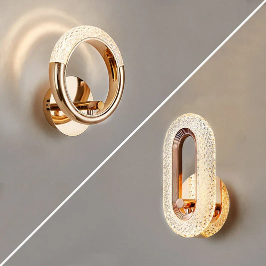 DecorBites™ Crystal LED Wall Lamp: Modern Nordic Sconces for Living Room Bedroom Decor