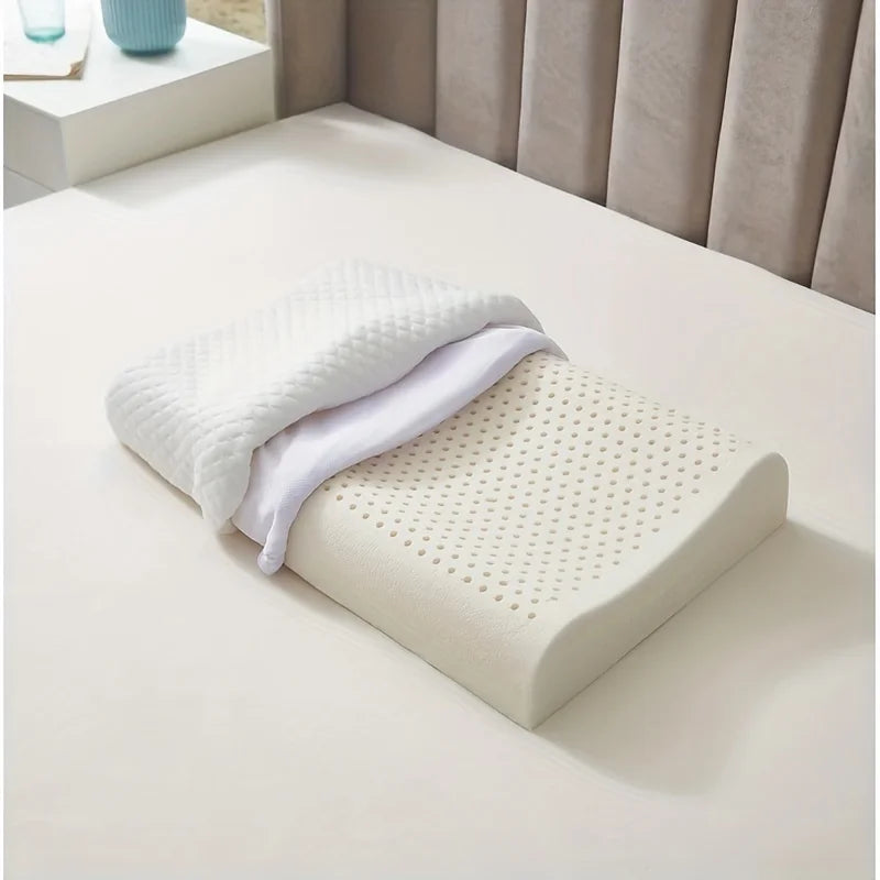 DecorBites™ Latex Massage Pillow for Sleeping - Orthopedic Memory Foam Pillow