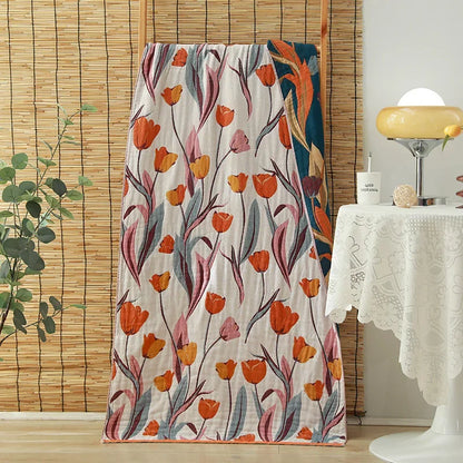 DecorBites™ Cotton Gauze Adult Bath Towels: Luxury, Quick-Dry, Soft & Absorbent