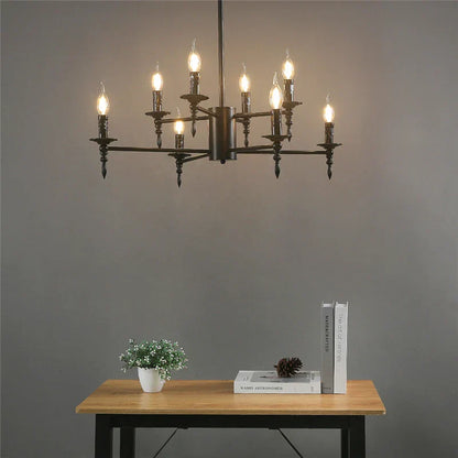 DecorBites™ Iron Art LED Pendant Chandelier Modern Living Room Kitchen Hanging Light