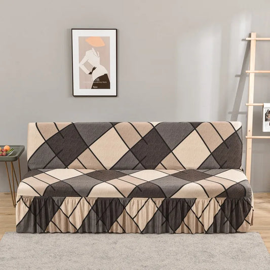 DecorBites™ Elastic Armless Futon Bed Sofa Cover Slipcover