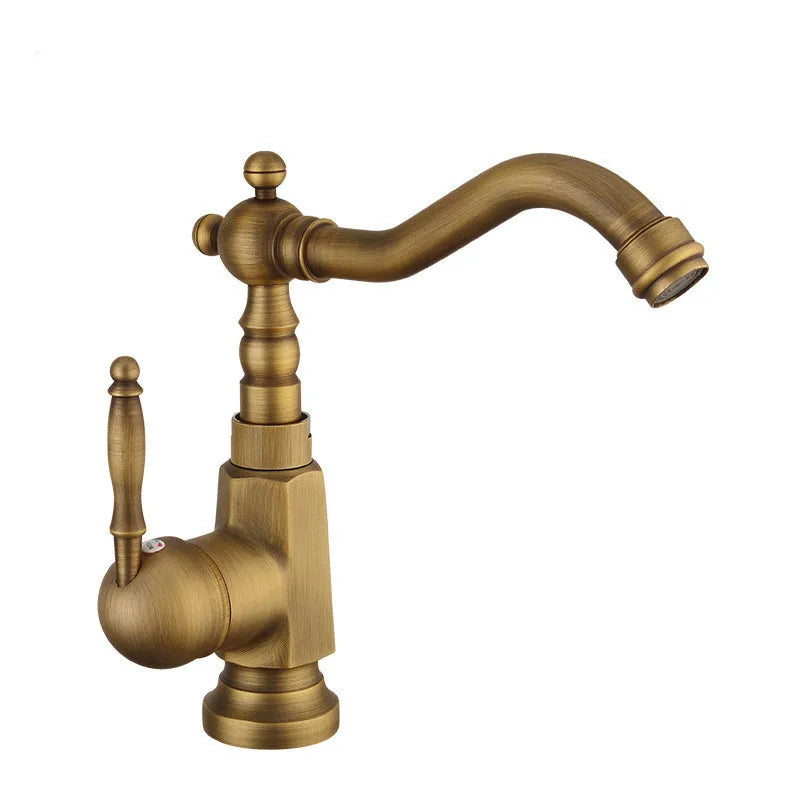 Gold Basin faucet Antique Bronze bathroom faucet Deck Mounted Black Kitchen Faucet  sink tap Hot Cold Chrome basin Tap Brass