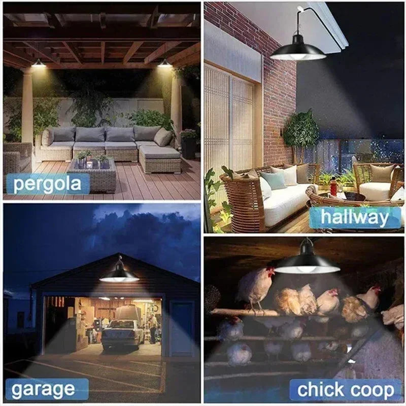 DecorBites™ Double-head Solar Pendant Light with Remote Control for Indoor and Outdoor Decor