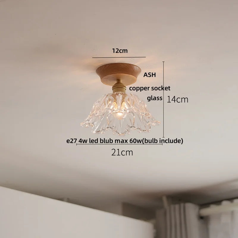 DecorBites™ Clear Glass LED Ceiling Lamp Copper Socket Modern Nordic Style Lighting