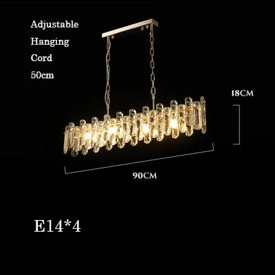 DecorBites™ Crystal Dimmable Pendant Light Luminaire for Living Room Bedroom
