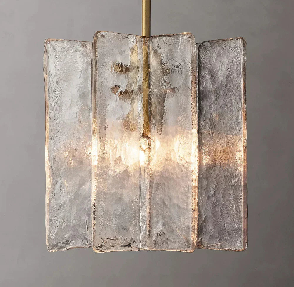 DecorBites™ Glass Lattice Pendant Lights: Stylish LED Chandeliers for Home Decor