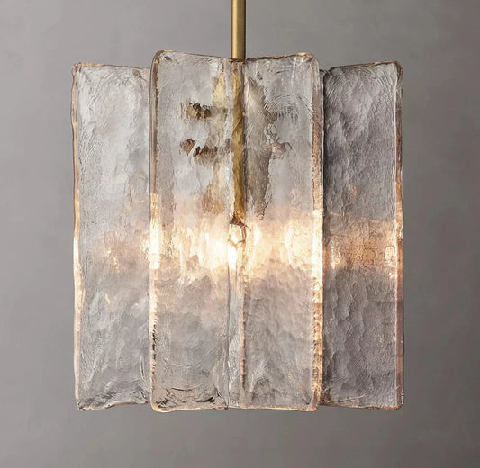 DecorBites™ Glass Lattice Pendant Lights: Stylish LED Chandeliers for Home Decor