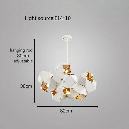 DecorBites™ Cube LED Pendant Light: Art Deco Hanging Lamp for All-Match Style