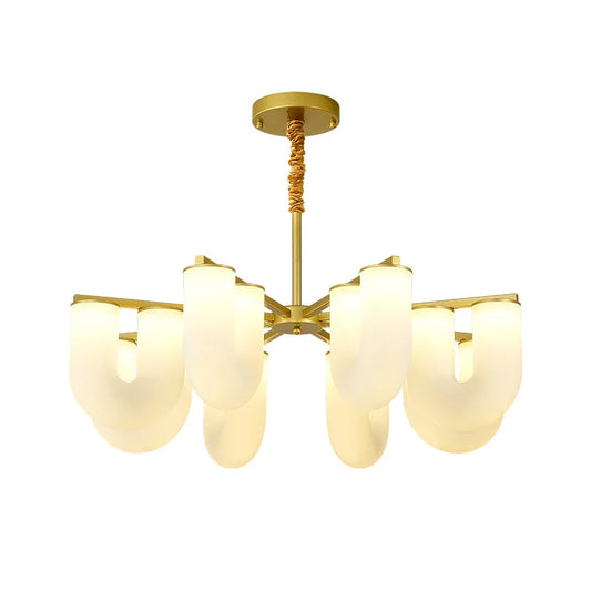 DecorBites™ French Cream U-shaped Floor Lamp, Nordic Minimalism LED Light for Home Decor