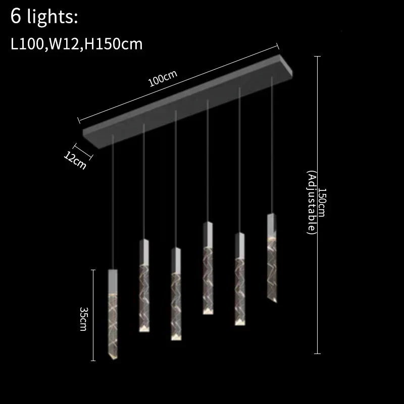 DecorBites™ Crystal LED Chandelier: Stylish Staircase & Living Room Lighting