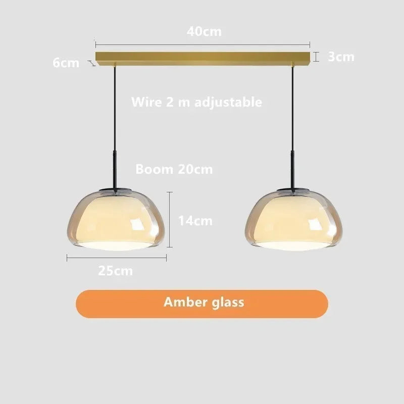 DecorBites™ Glass Jelly Pendant Lamp - Minimalist Luxury Design for Home Living Room