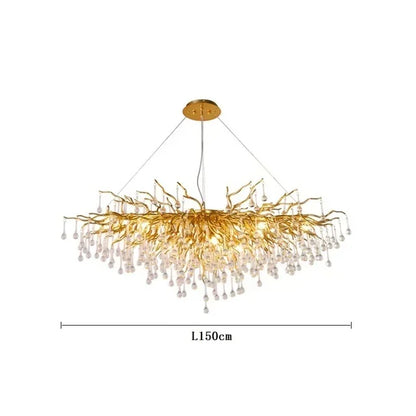 DecorBites™ Gold Chandelier Glass Pendant Lamp for Home Decor - Modern Luxury Lighting