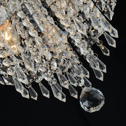 DecorBites™ Crystal Led Chandelier: Small Luxury Gold/Silver Ceiling Light for Home Living Room Hallway