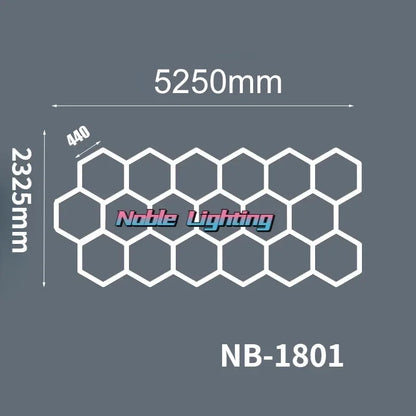 DecorBites™ Hexagon LED Ceiling Light for Barbershop and Garage Hair Salon