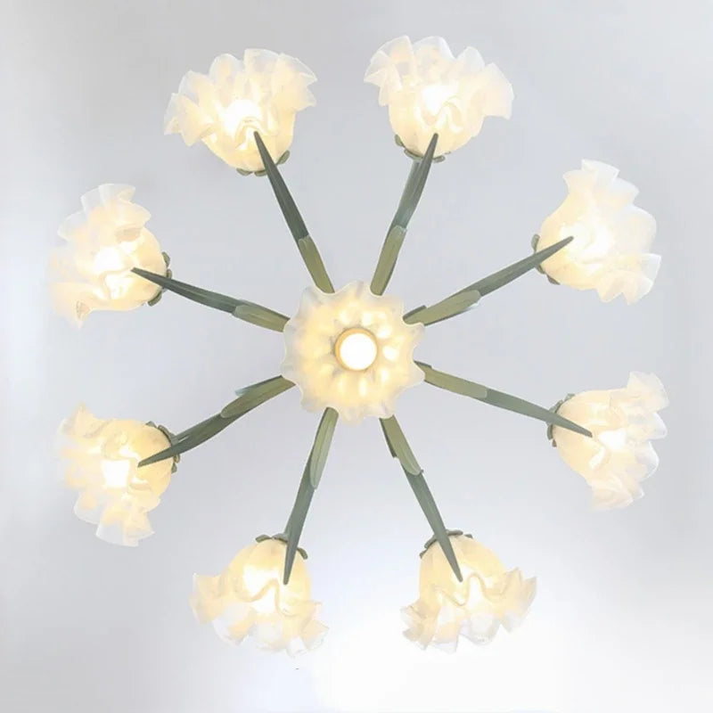 Green Iron Flower Chandelier