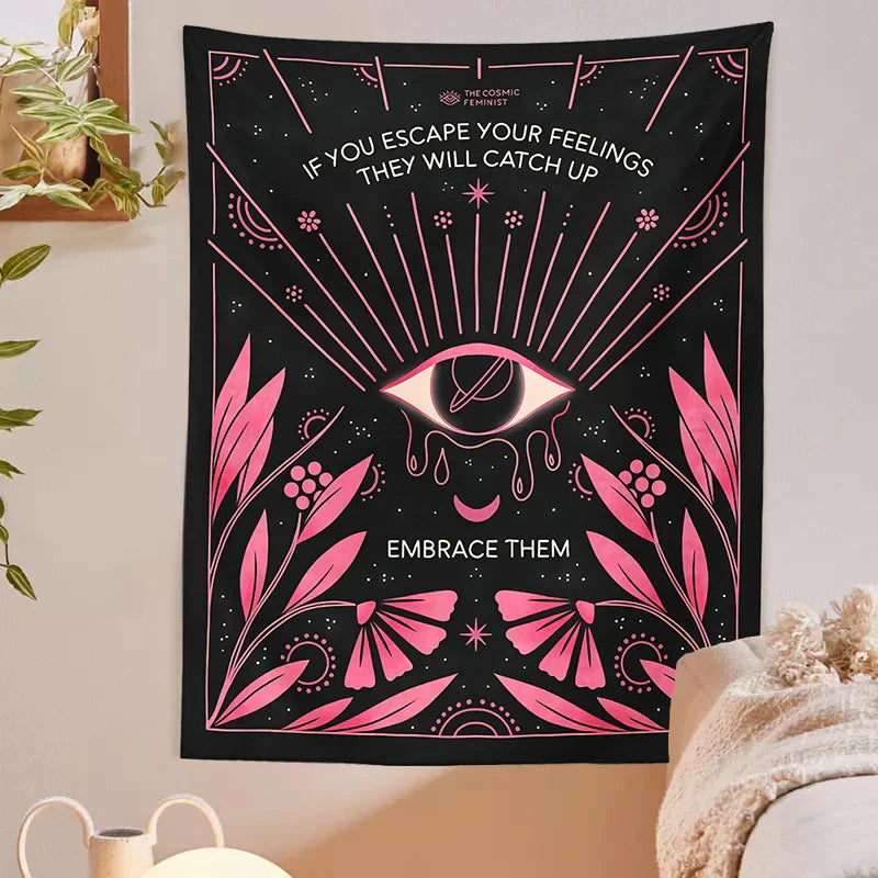 DecorBites™ Botanical Eye Tapestry Wall Hanging Psychedelic Bohemia Home Decor