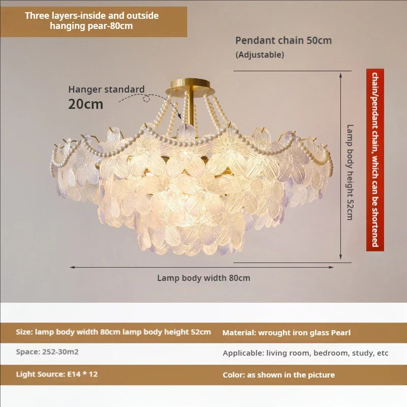Crystal Leafless Chandelier