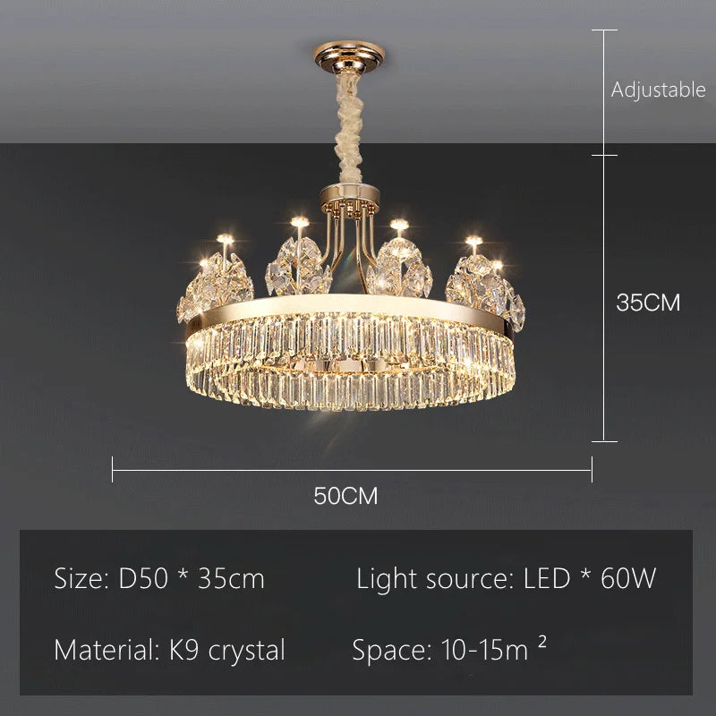Crystal Ceiling Chandelier D100cm Master Suite