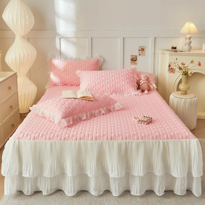Cooling Ruffles Bed Skirt Set