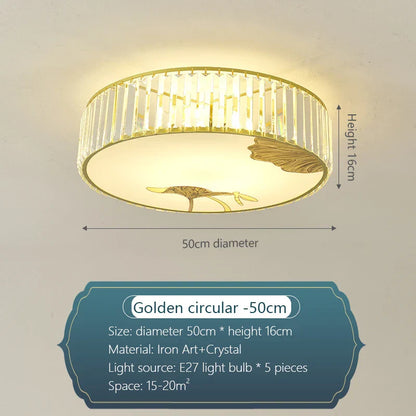 DecorBites™ Crystal Chinese Style Ceiling Light for Living Room and Bedroom