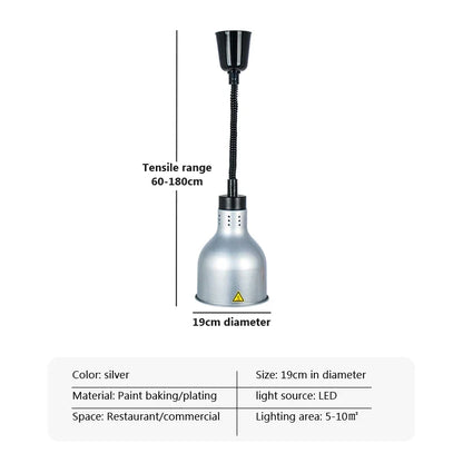 DecorBites™ Electric Heat Lamp Telescopic Food Preservation Pendant Light for Restaurants