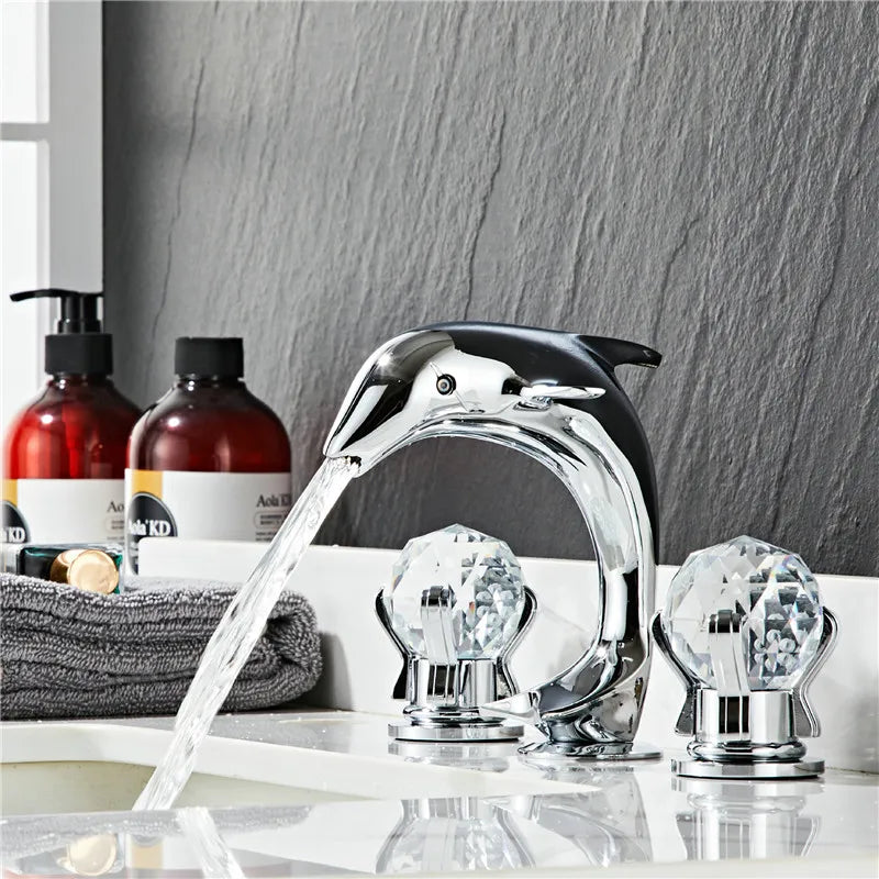 Gold Brass Dolphin Faucet