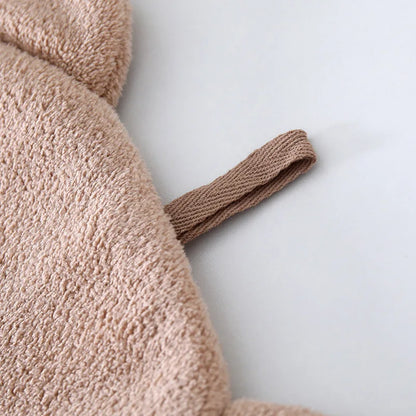 DecorBites™ Kids Bear Hand Towel: Soft Coral Velvet Absorbent Cleaning Cloth